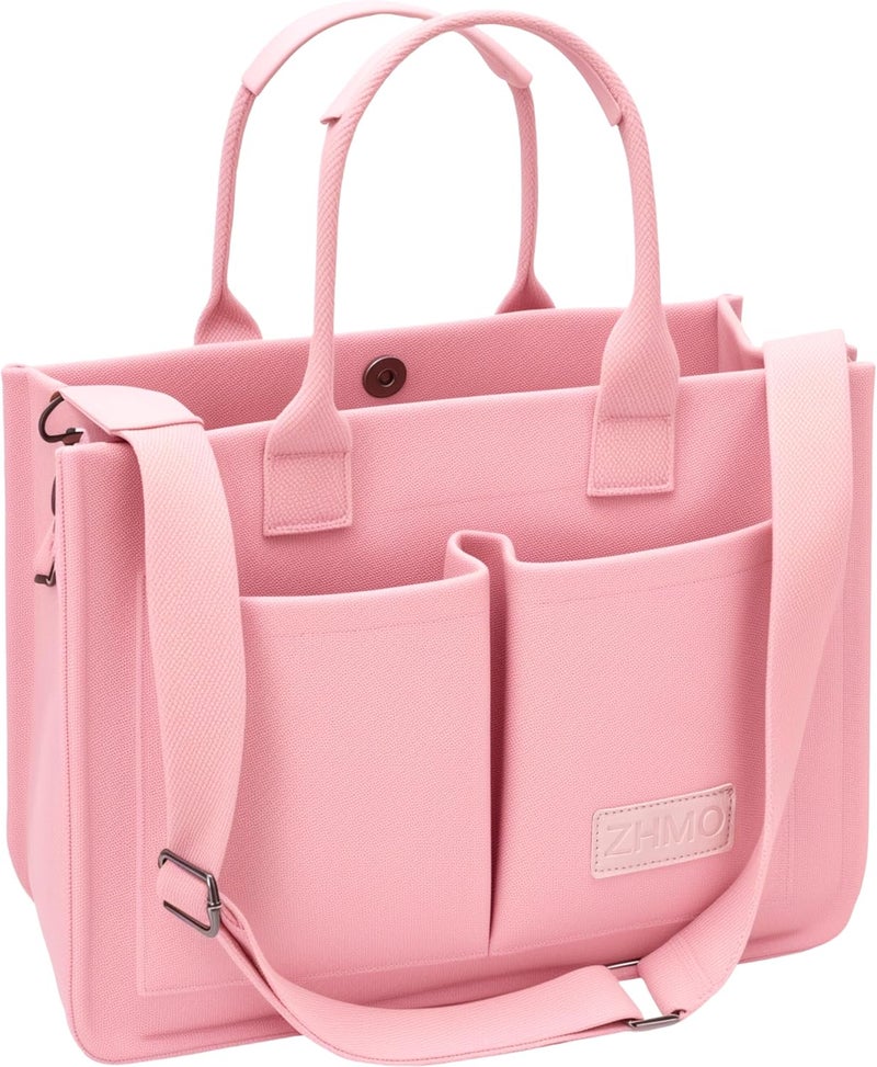 ZHMO Canvas Tote Bag for Women,Women's Bags Crossbody Bags Work Laptop Tote Bag Large Handbags Purse for Travel Nurse Teacher - Image 1